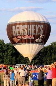 Hershey Air Delight hot air balloon | Lancaster Balloon Rides Corporate Advertising