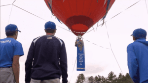 A promposal done on a Lancaster Balloon Rides hot air balloon