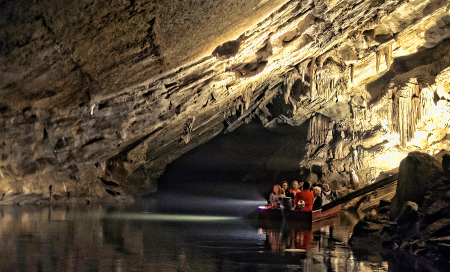 Riding a boat in a cave is a unique thing to do, only at Penn's Cave in PA