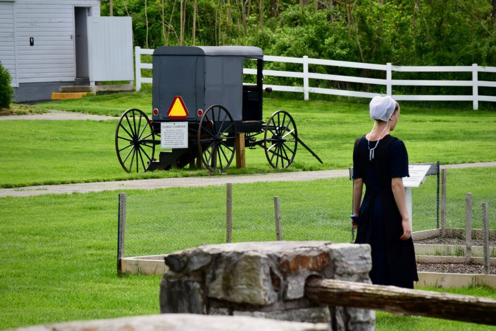 An Amish Woman at an Amish village in Lancaster County, PA | Lancaster Balloon Rides