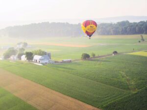 Lancaster Hot Air Balloon Rides Ballooning Over A Farm 2 1